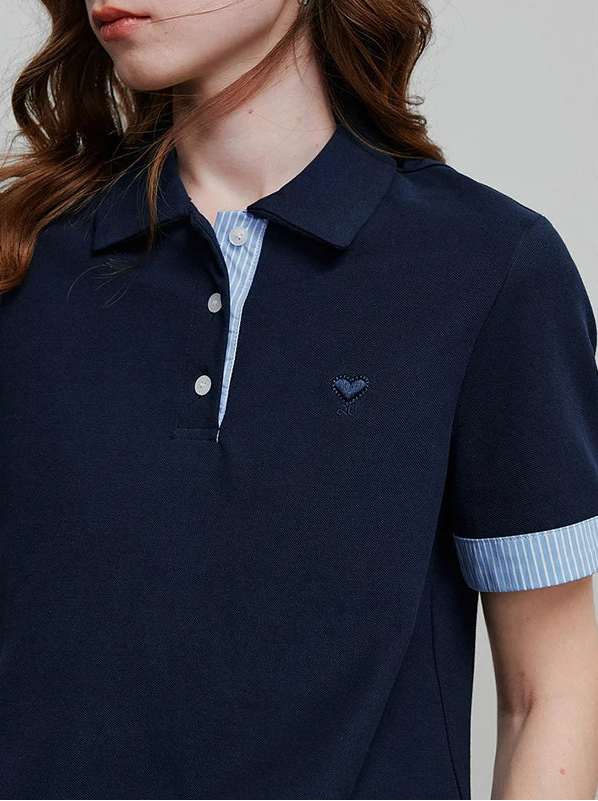 Y2K Contrast Polo Shirt