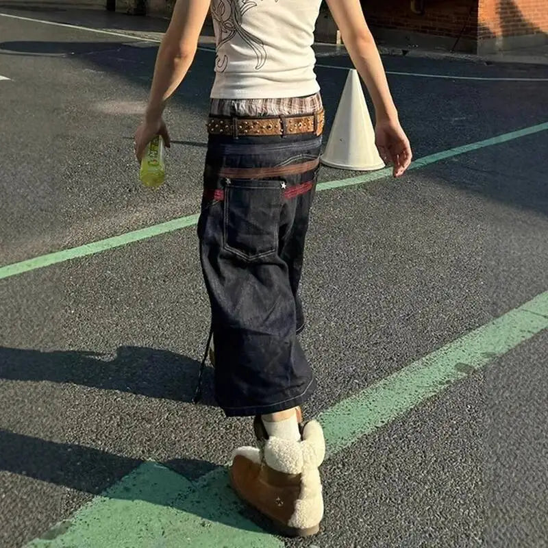 Y2K Cowboy Denim Shorts Jorts