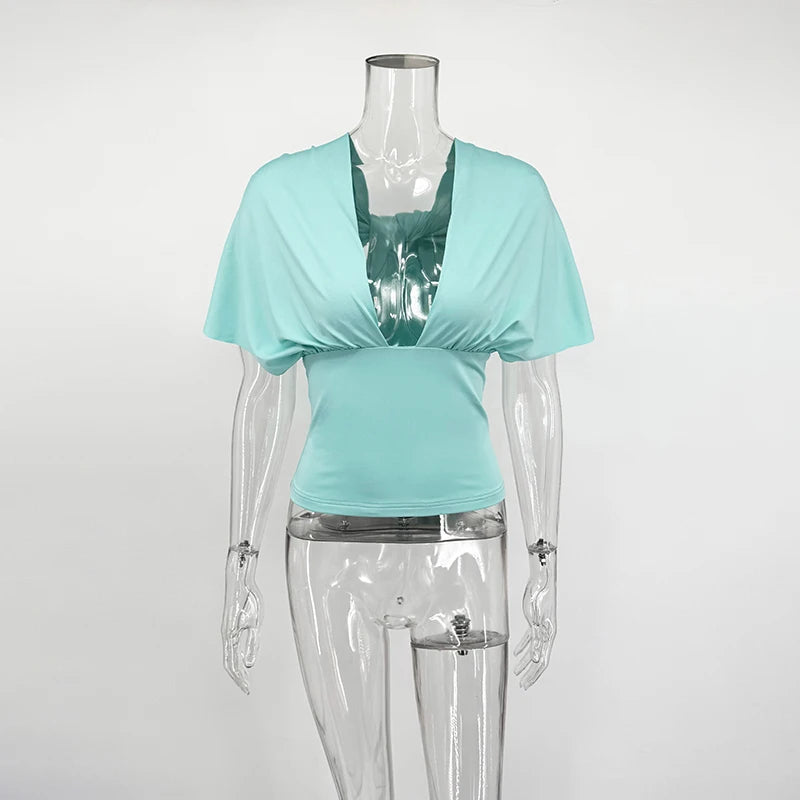 Y2K Cropped Low Cut Backless Halter Top