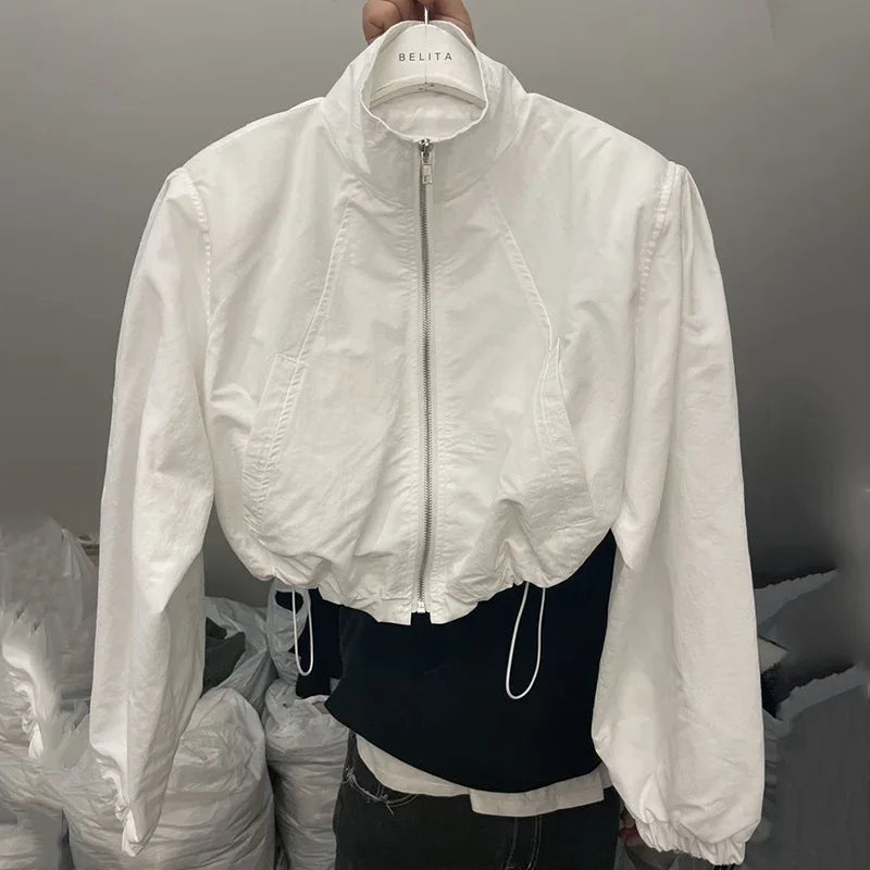 Y2K Cropped Track Jacket Coat Windbreaker