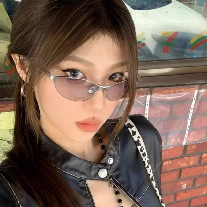 Y2K Dainty Cat Eye Futuristic Sunglasses