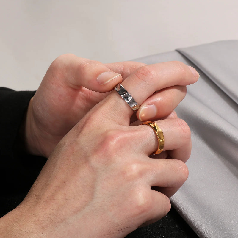 Y2K Dainty Thin Geometric Ring