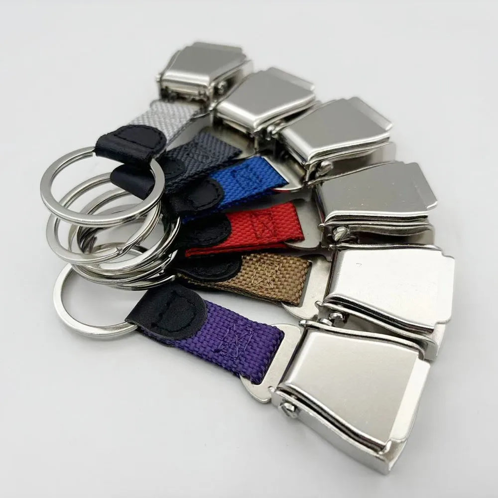 Y2K Detachable Mini Plane Safety Seatbelt Plane Belt Loop Keychain