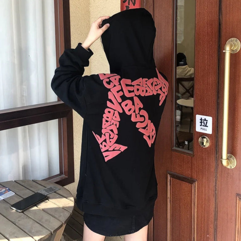Y2K Different Directions Graphic Hoodie