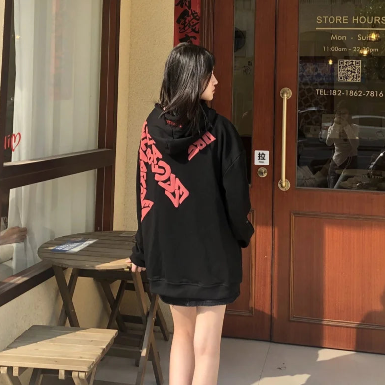 Y2K Different Directions Graphic Hoodie