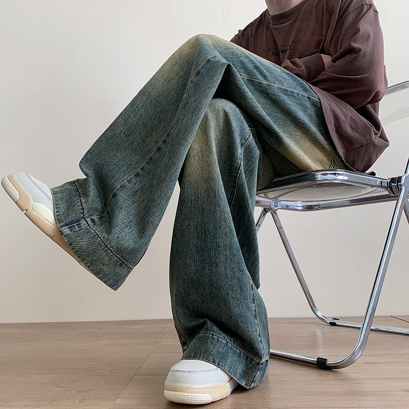 Y2K Distressed Vintage Straight Leg Jeans