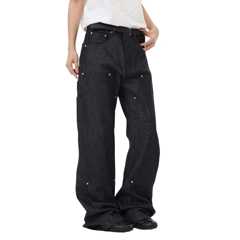 Y2K Double Knee Raw Cargo Carpenter Jeans