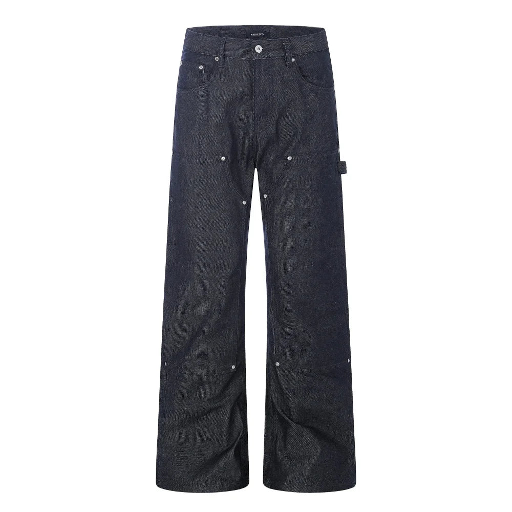 Y2K Double Knee Raw Cargo Carpenter Jeans