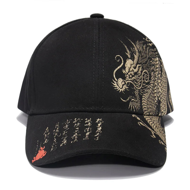 Y2K Dragon Print Baseball Cap