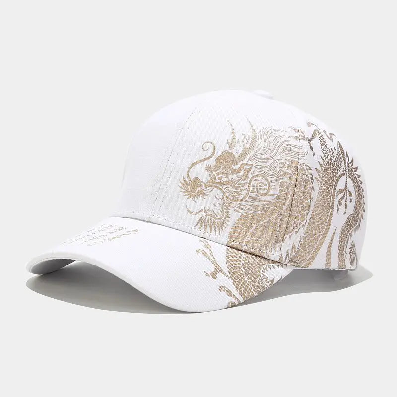 Y2K Dragon Print Baseball Cap