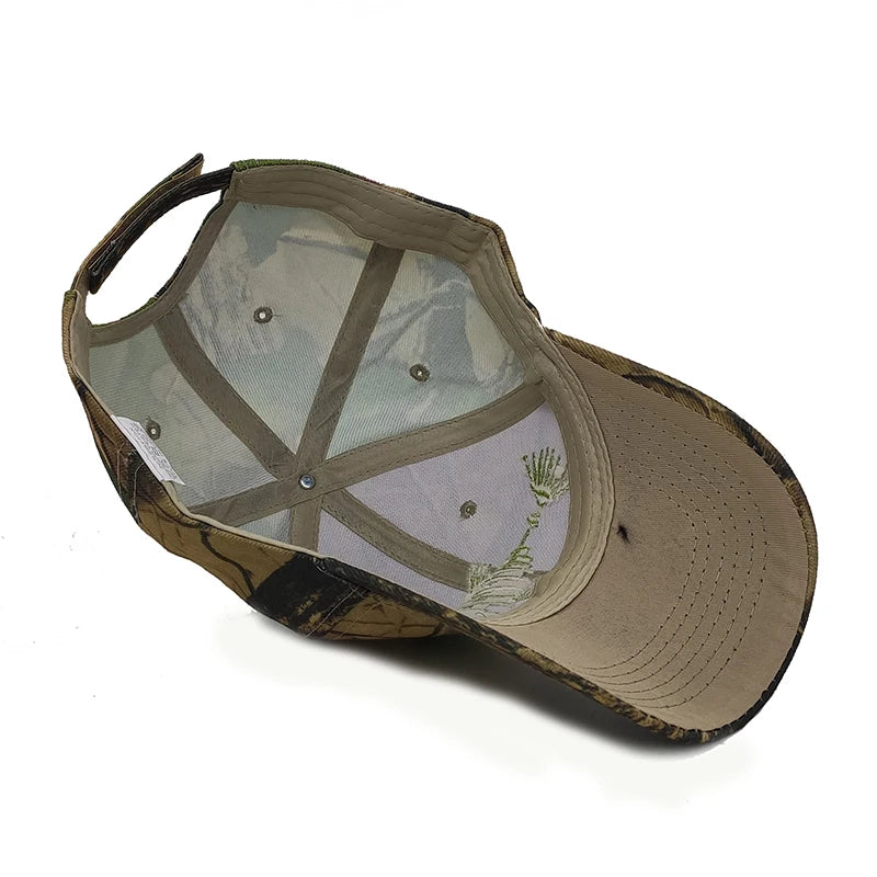 Y2K Embroidered Fish Bone Camo Baseball Cap