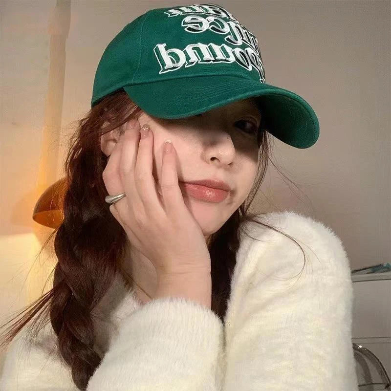 Y2K Embroidered Measurements Baseball Cap
