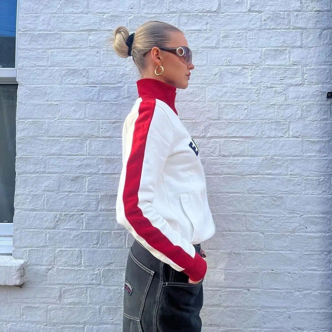 Y2K England Zip Up Blokecore Jumper