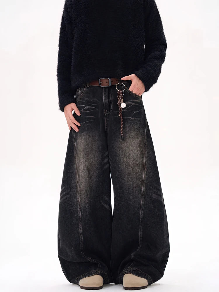 Y2K Essential Black Baggy Jeans