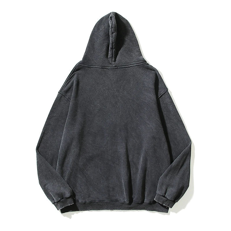 Y2K Essential Washed Zip Up Hoodie