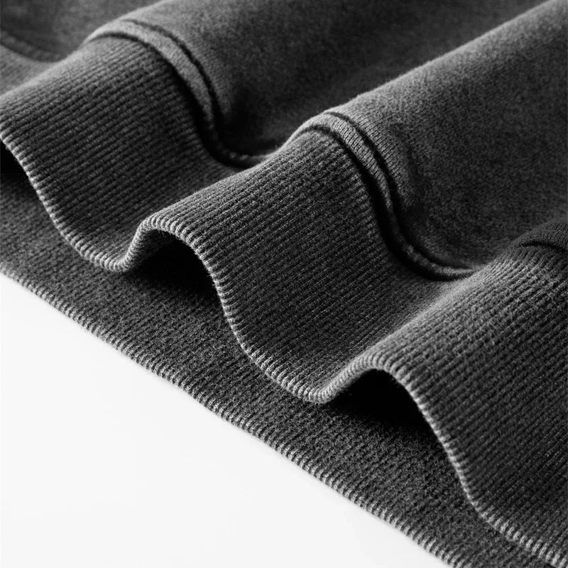 Y2K Eyes Eyes Eyes Graphic Washed Black Hoodie