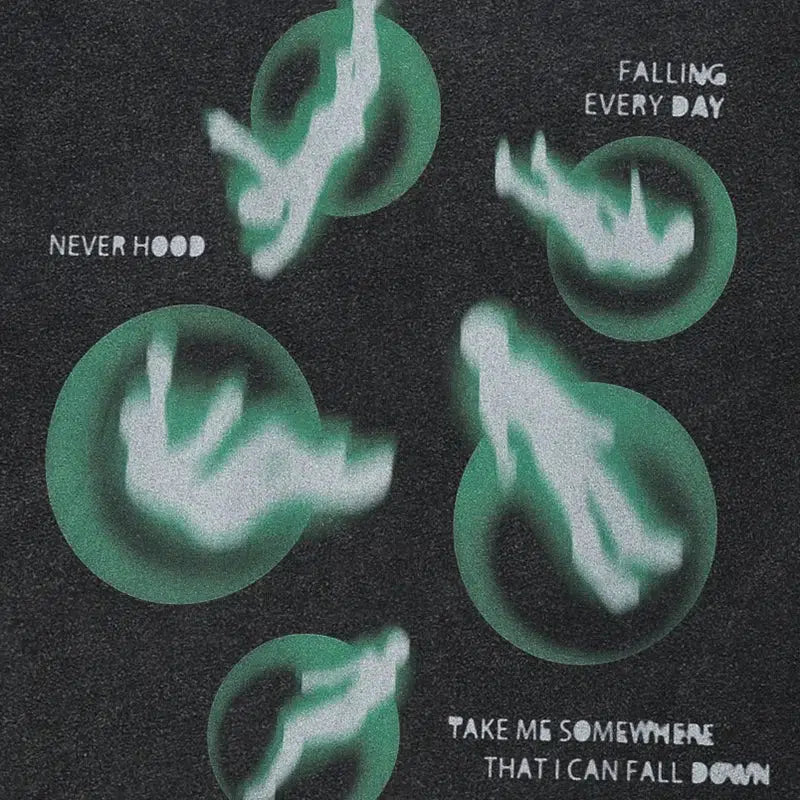 Y2K "Falling" Graphic Baggy T Shirt