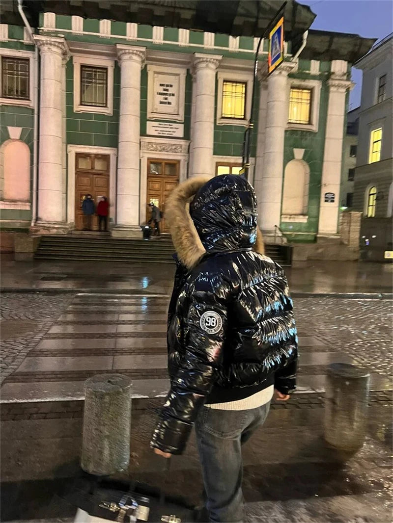 Y2K Faux Fur Hooded Padded Puffer Jacket Coat