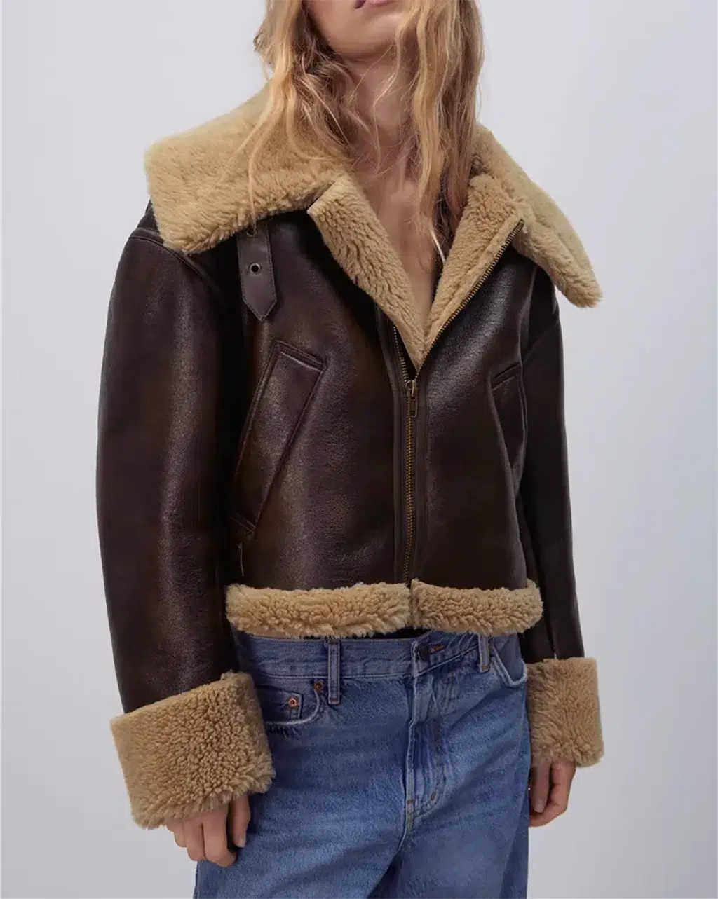 Y2K Faux Fur Leather Jacket