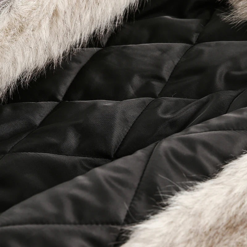 Y2K Faux Fur Lined Coat Jacket