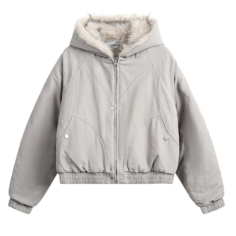 Y2K Faux Fur Lined Coat Jacket Y2K Faux Fur Lined Coat Jacket