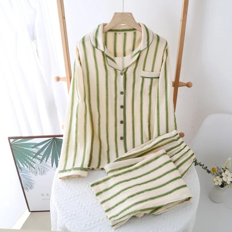 Y2K Femme Striped Pyjama Set