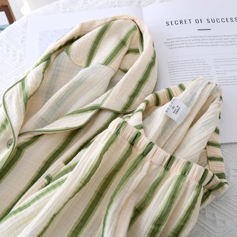 Y2K Femme Striped Pyjama Set