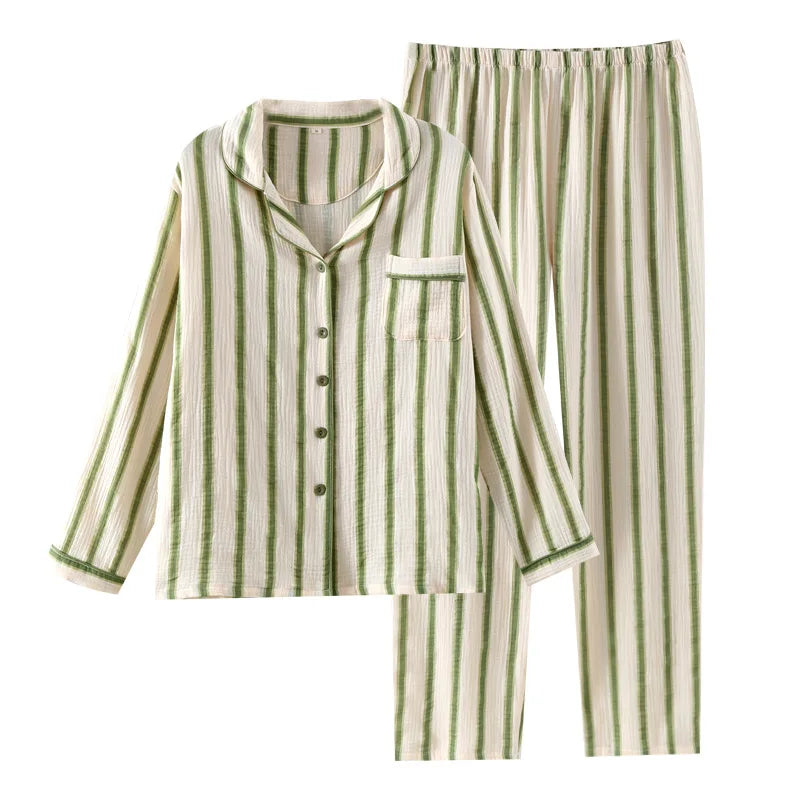 Y2K Femme Striped Pyjama Set
