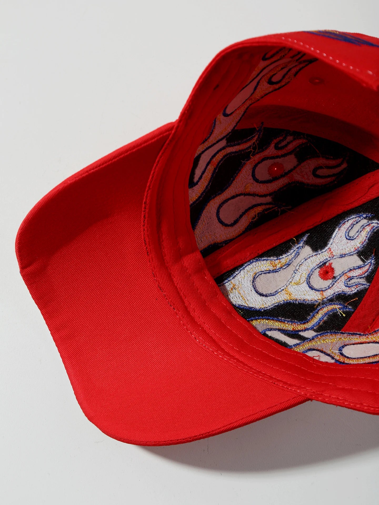 Y2K Flame Embroidered Baseball Cap
