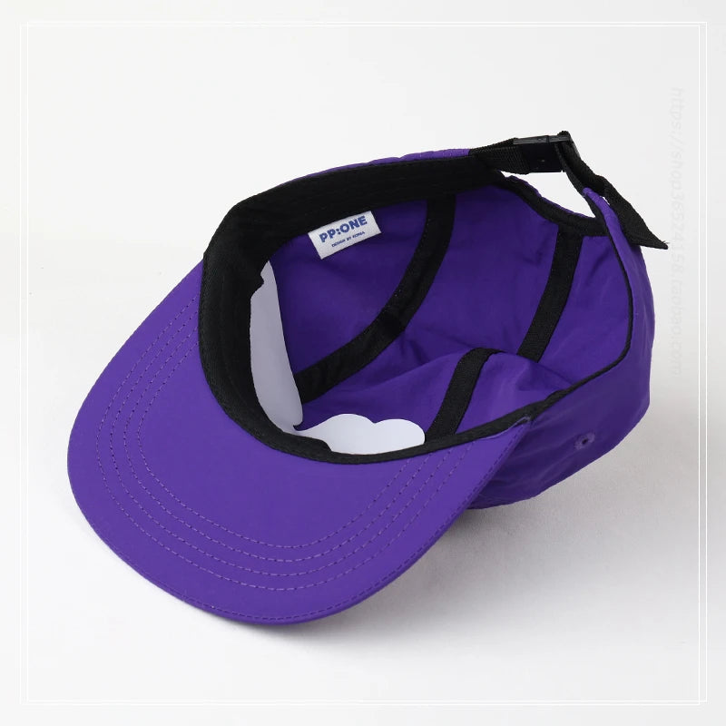 Y2K Flat Brim Embroidered Baseball Cap