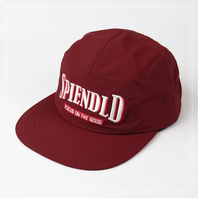 Y2K Flat Brim Embroidered Baseball Cap