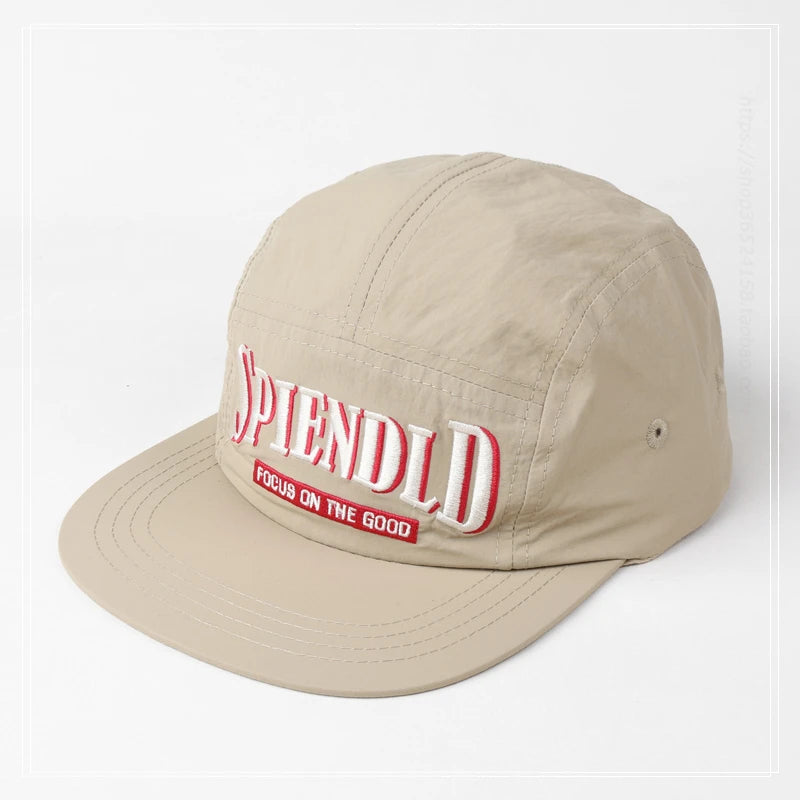 Y2K Flat Brim Embroidered Baseball Cap