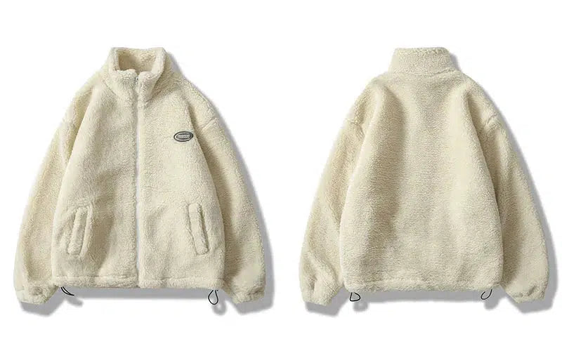 Y2K Fluffy Zip Up Fleece Jacket