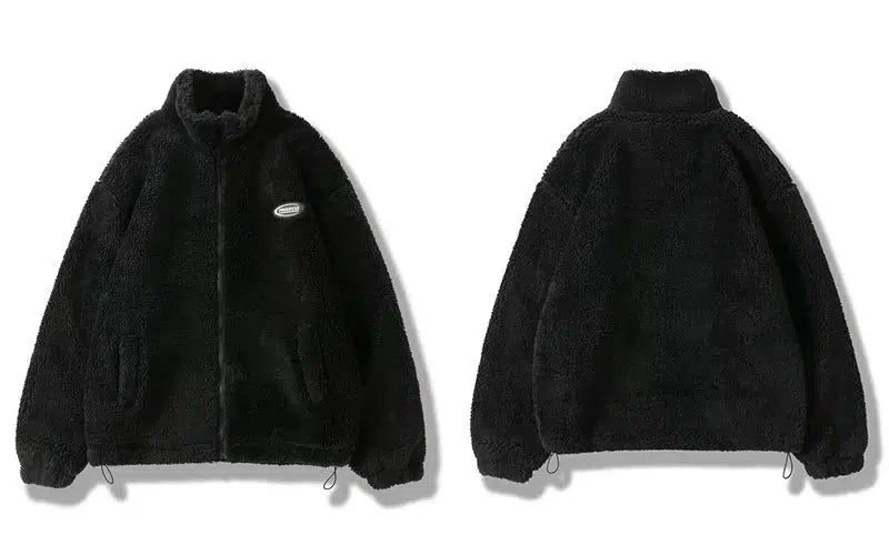 Y2K Fluffy Zip Up Fleece Jacket