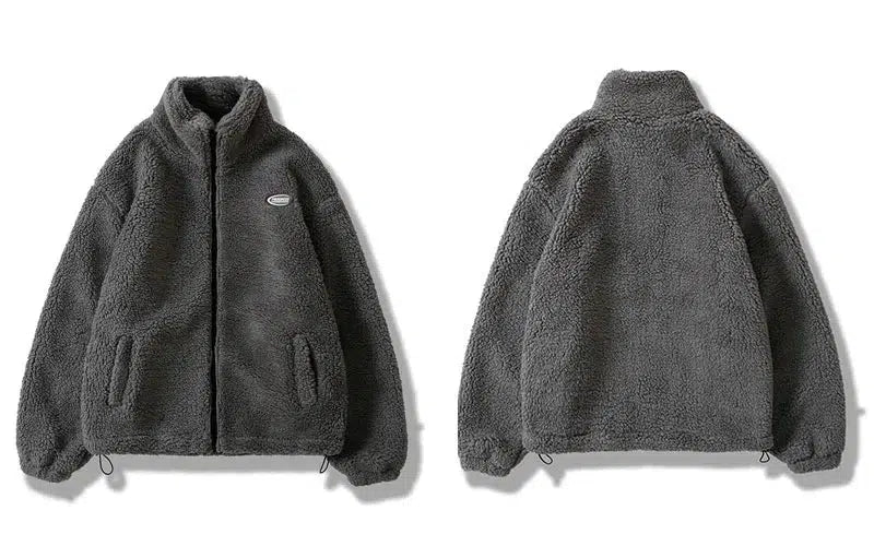 Y2K Fluffy Zip Up Fleece Jacket