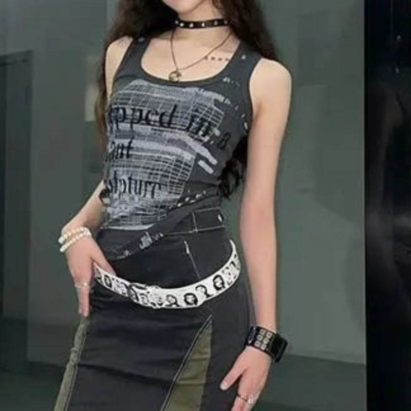 Y2K Free Me Graphic Tank Top