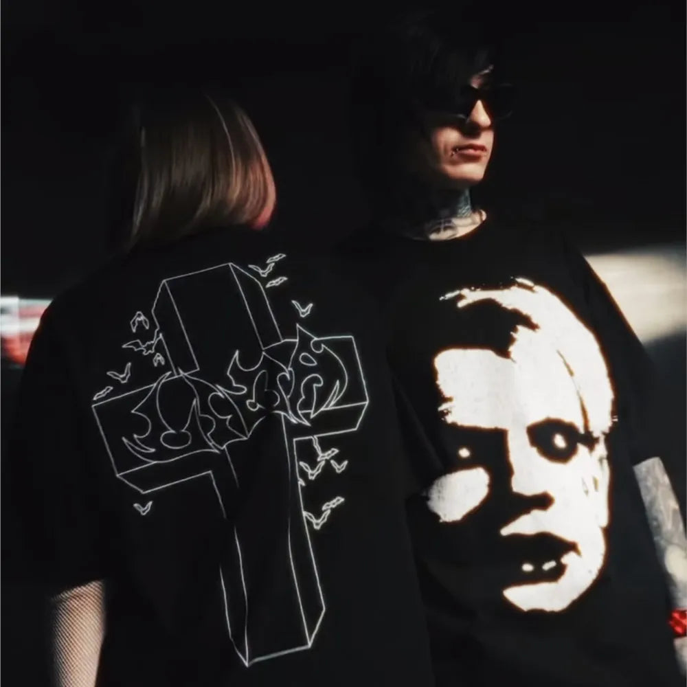 Y2K Gothic Icon Graphic T Shirt