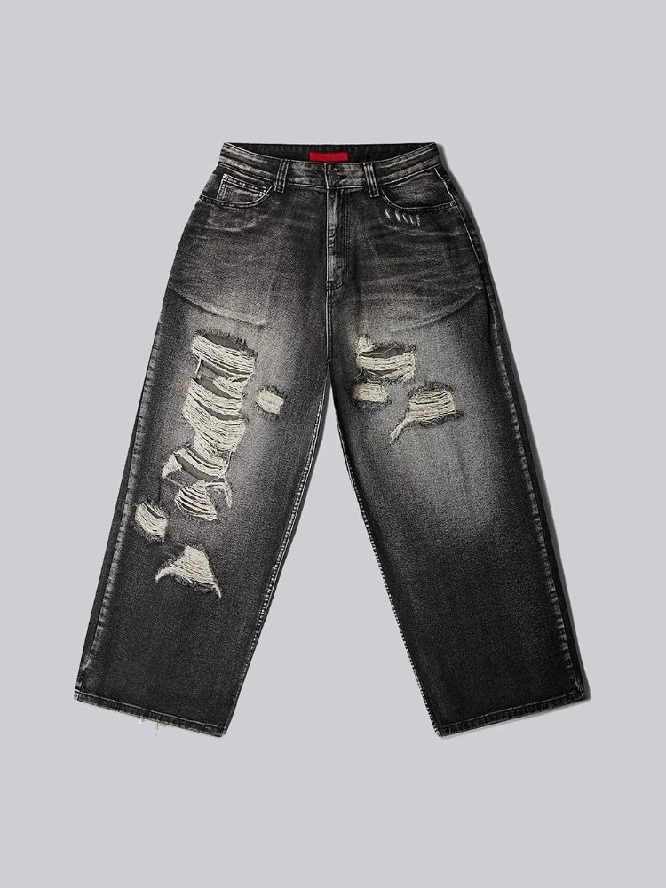 Y2K Gothic Vintage Graphic Distressed Jeans