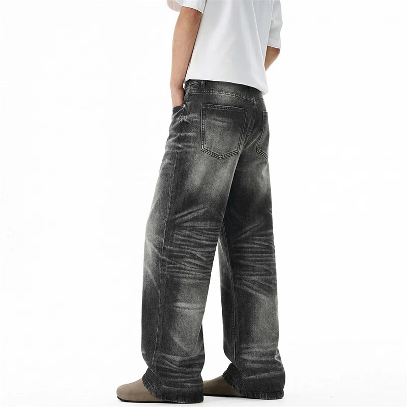 Y2K Gradient Wash Button Fly Minimalist Denim Jeans