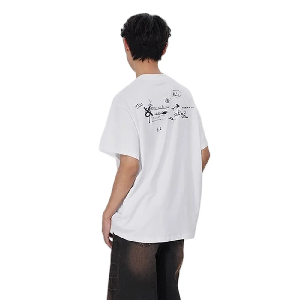 Y2K Graffiti Letter Print T-shirt