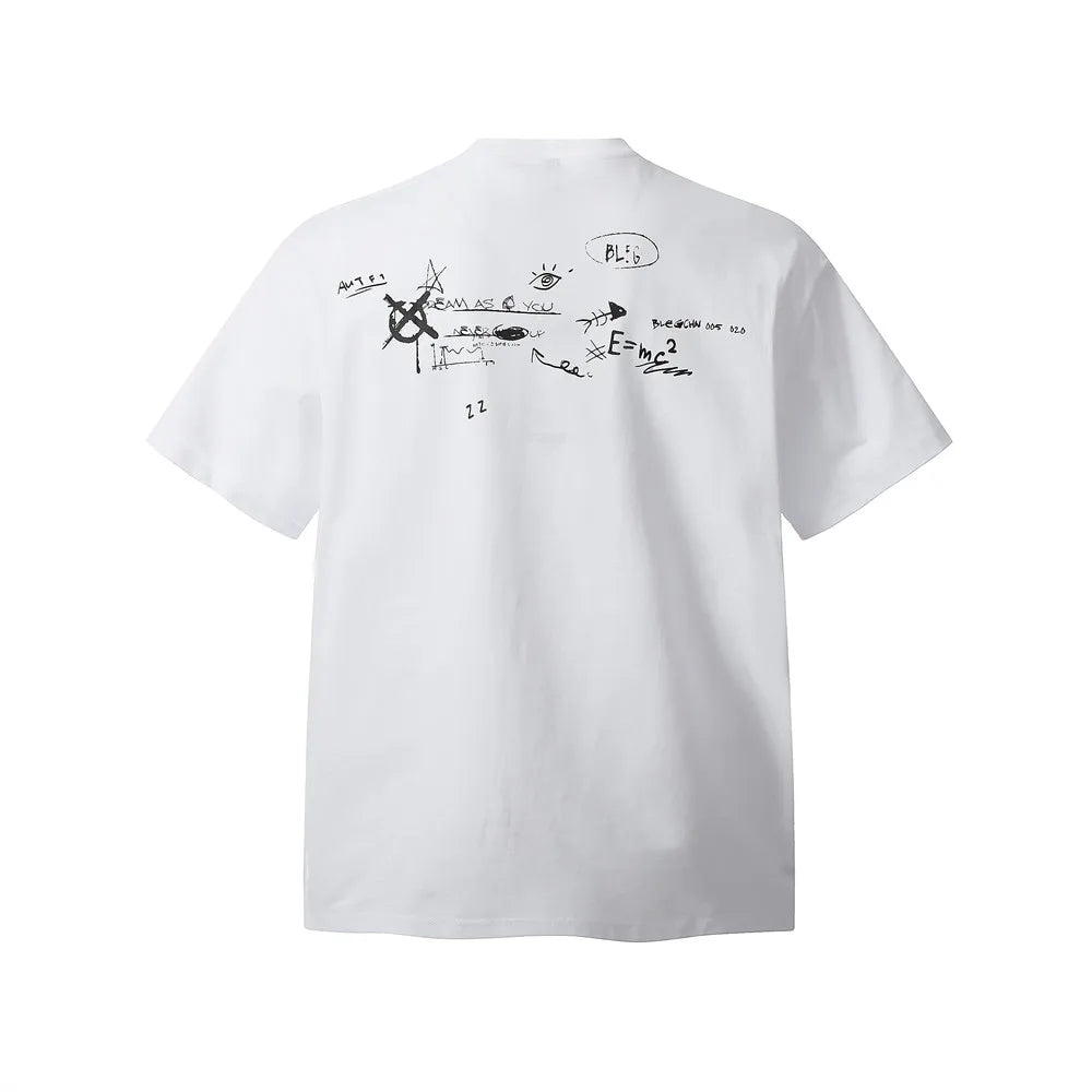 Y2K Graffiti Letter Print T-shirt