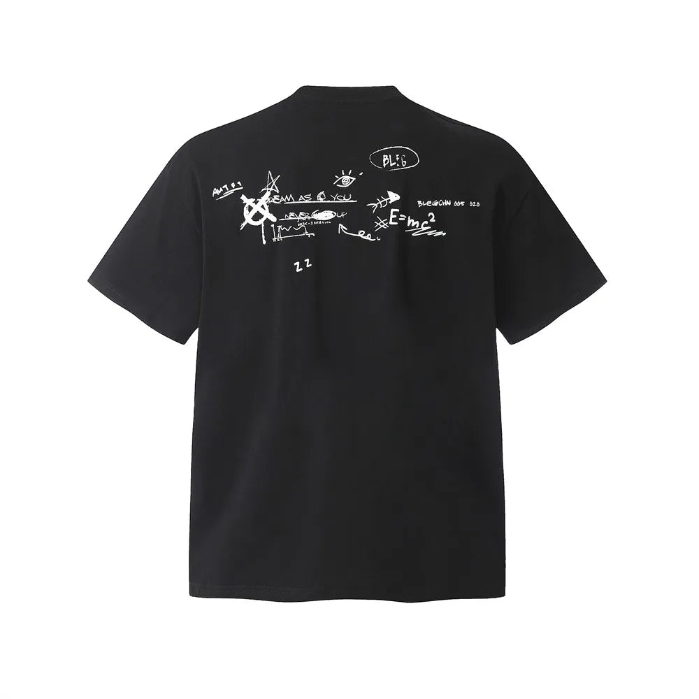 Y2K Graffiti Letter Print T-shirt