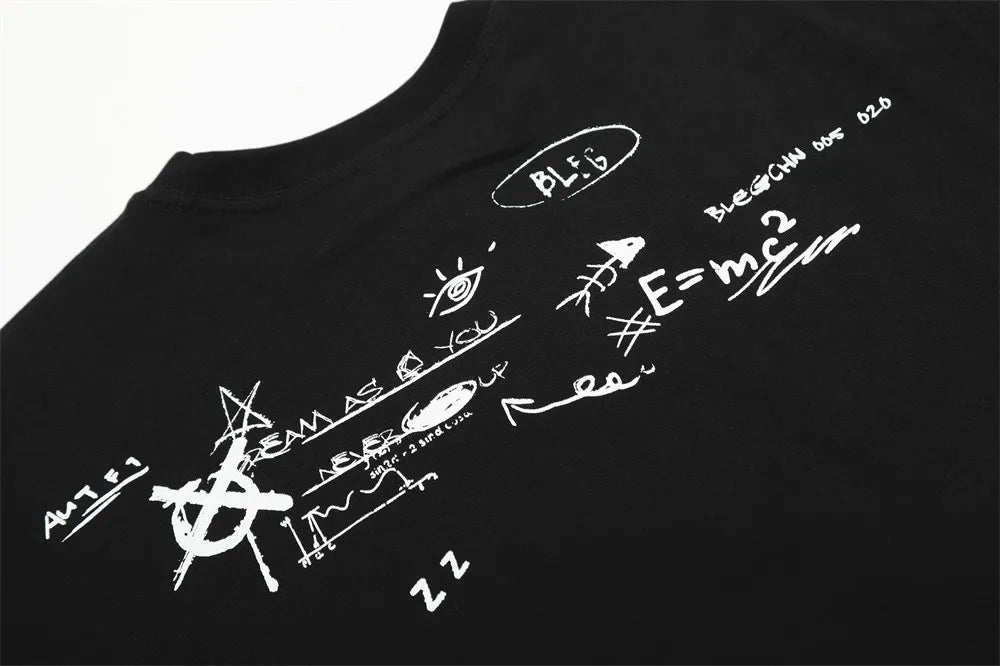 Y2K Graffiti Letter Print T-shirt