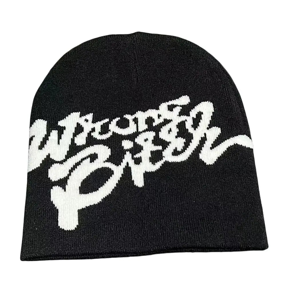 Y2K Graffiti Spray Graphic Beanie