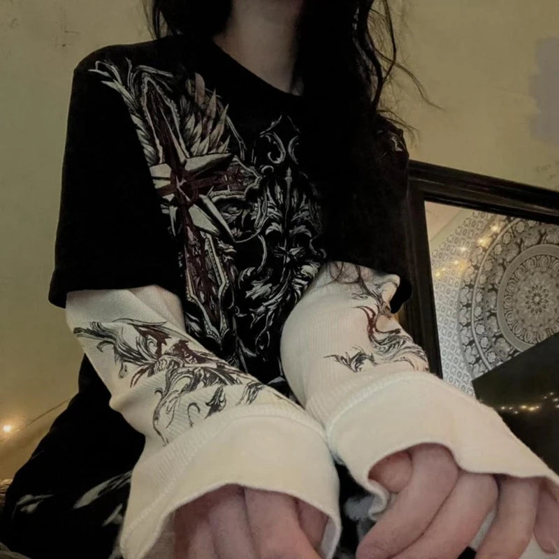 Y2K Graphic Long Sleeve T Shirt