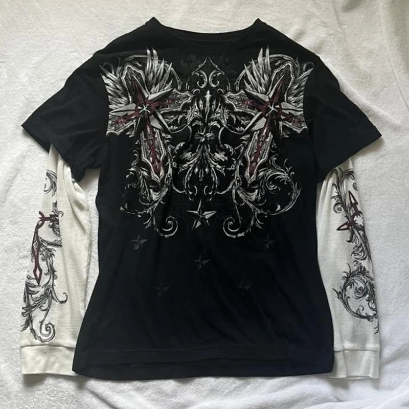 Y2K Graphic Long Sleeve T Shirt