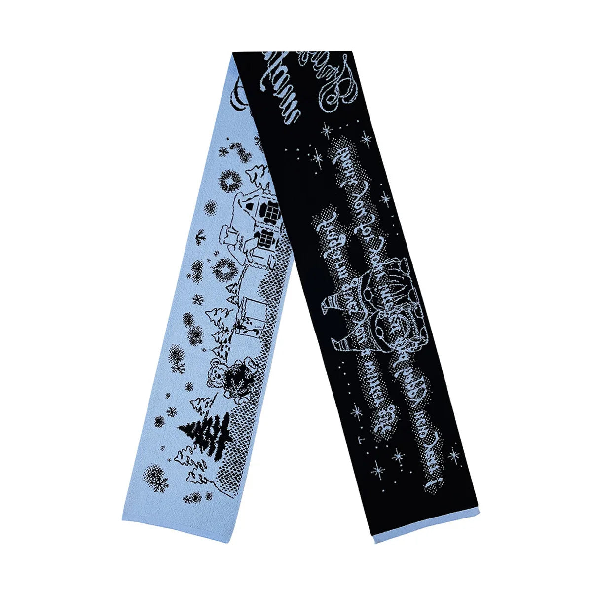 Y2K Graphic Winter Christmas Graphic Shawl Scarf