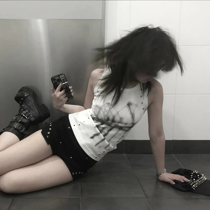 Y2K Grunge Aesthetic Graphic Tank Top