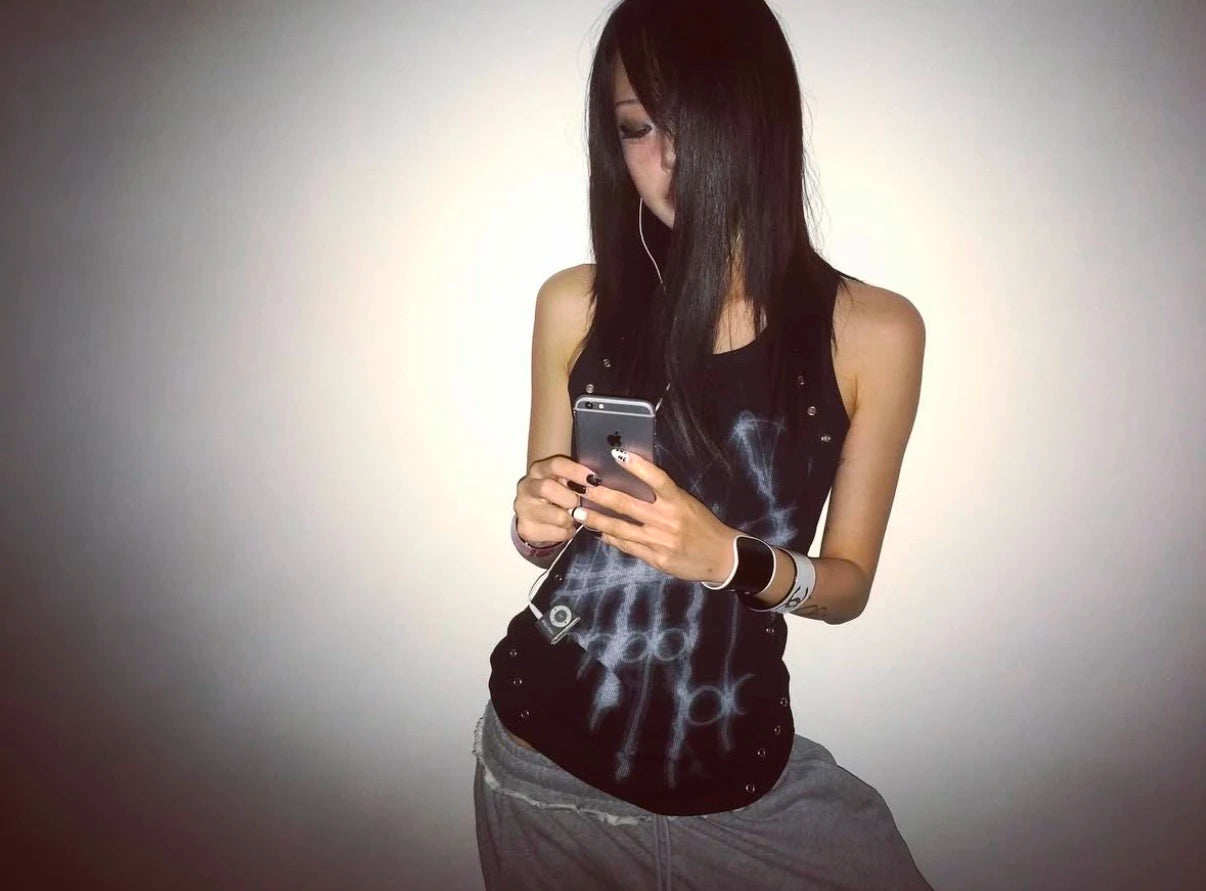 Y2K Grunge Aesthetic Graphic Tank Top