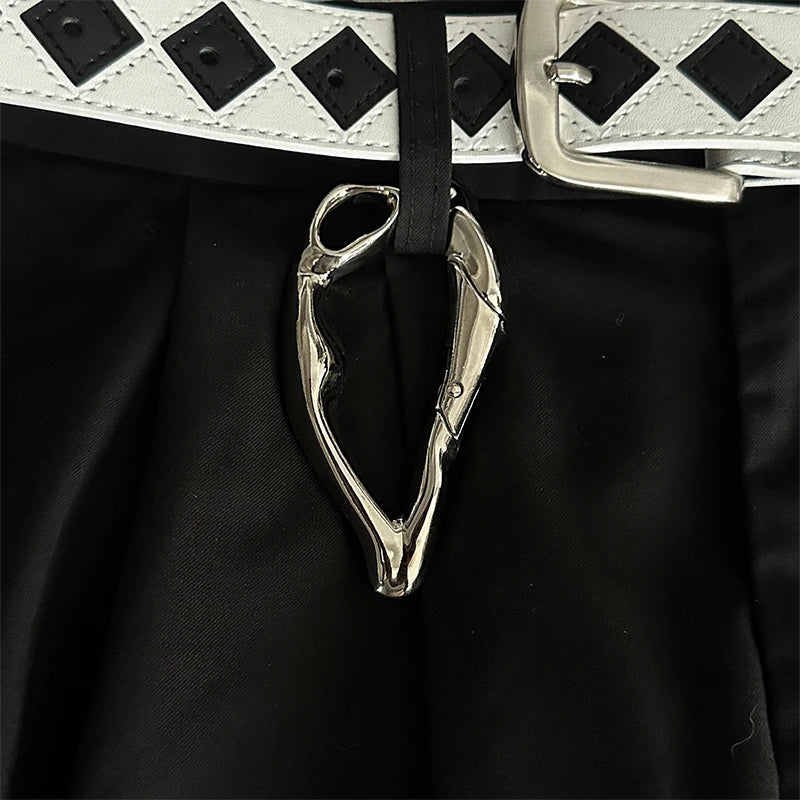 Y2K Half Heart Carabiner Belt Loop Keychain